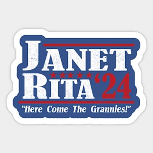 Janet and Rita 2024 Here Come the Grannies Vintage Sticker